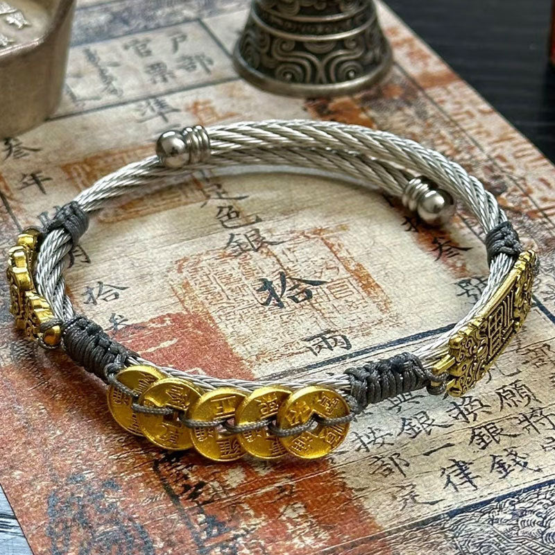 Ancient coin wealth accumulation bracelet: Stabilize financial resources, avoid risks, and achieve wise growth