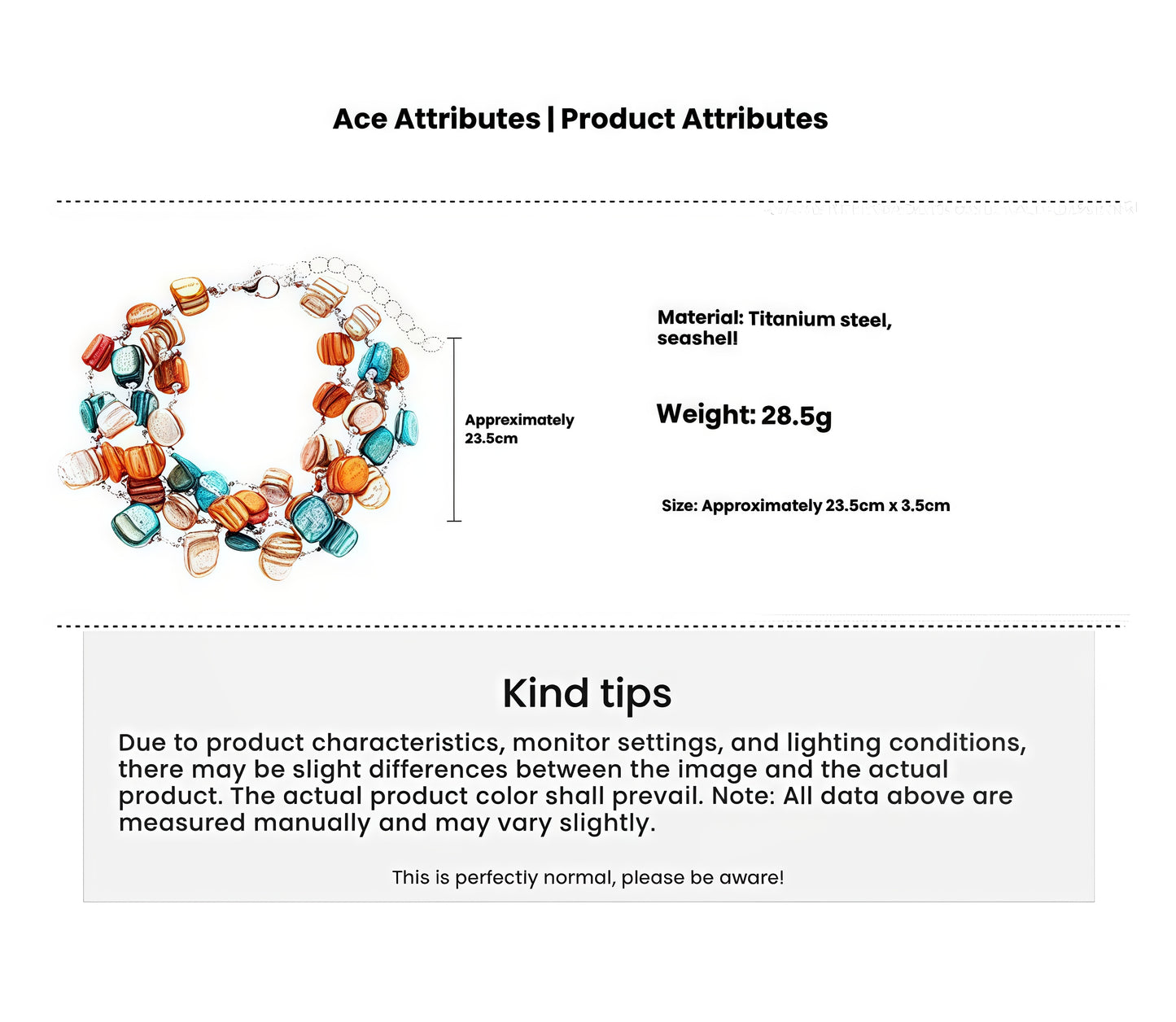 Natural shell and crystal beaded necklace gift set - Blessing Ceremony - Photo frame and amulet